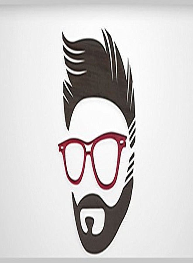 ARWY Salon Wall Sticker for Bedroom Man Hair Style Hipster Salon Wall Decal (Black) Man Salon Wall Sticker Standard Size - Image 1